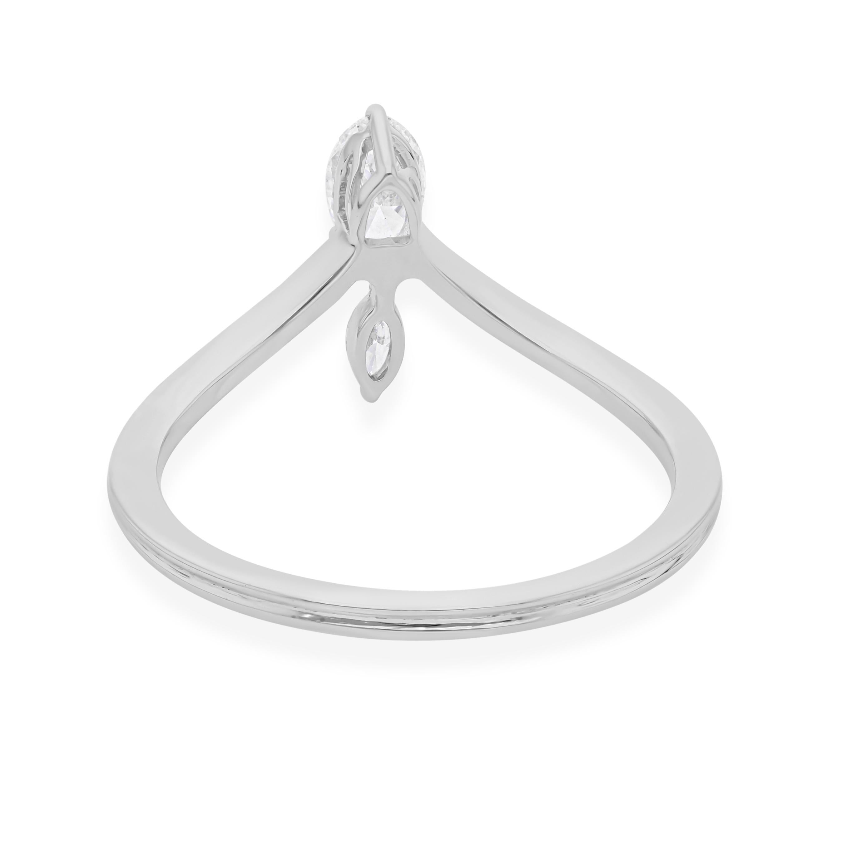 in vendita:  Anello impilabile con diamante SI/H Regalo per lei in oro bianco massiccio 18 carati 5