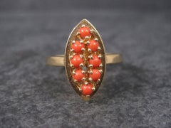 Dainty Vintage 14k Coral Ring