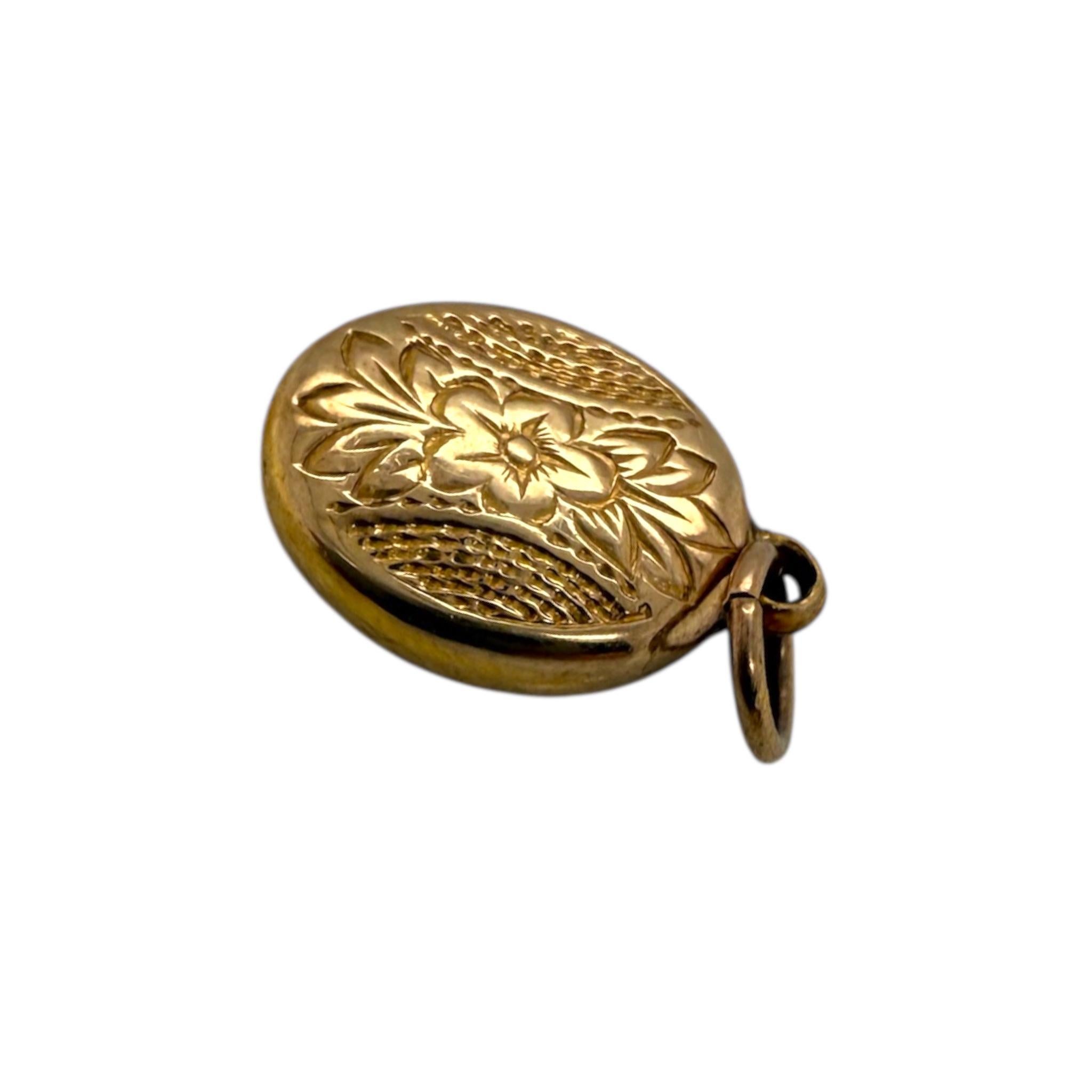 De las mujeres Dije Dainty Vintage Oro Amarillo 10K en venta