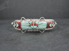 Dainty Zuni Sunface Inlay Cuff Bracelet 6.5 Inches