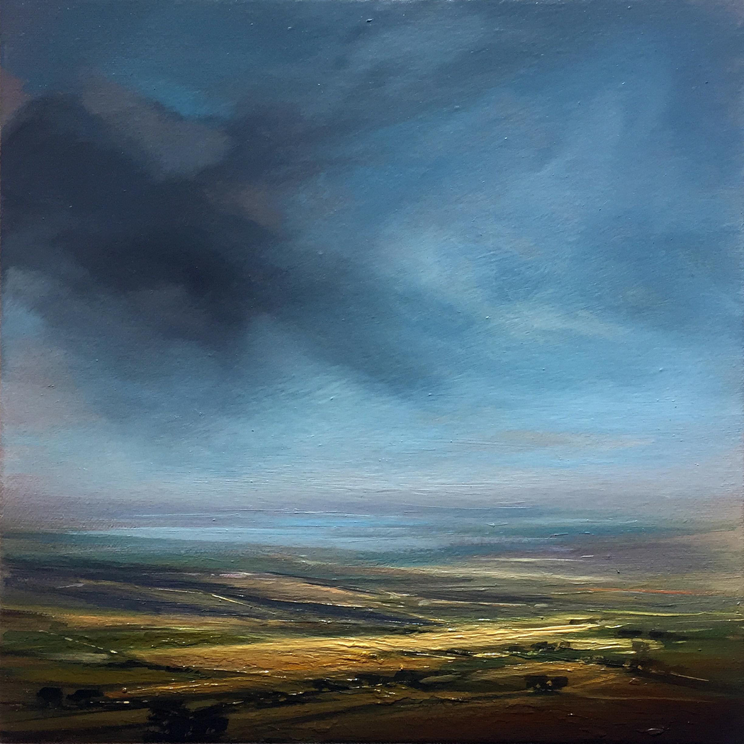 A New Journey is an original expressionist landscape painting by Dairo Vargas,  framed and ready to be hanged.  The artwork is signed on the back and includes a Certificate of Authenticity.

Colombian by birth, Dairo Vargas is a contemporary fine
