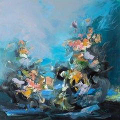 Diamond Dust - Original, Abstract Expressionist, Landscape Painting, Mixed Media