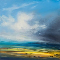 Down the field original landscape painting