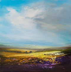 Grain Fields original abstract landscape painting 