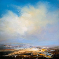 Magic Place - Original Abstract Expressionist, Landscape Painting, Dairo Vargas