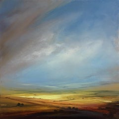 Playing with Light- Original, Expressionist Abstract, Landscape Painting,