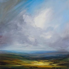 Road to Unseen - Abstract Expressionist, Landscape Painting, Oil on Canvas