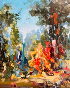 The Tropics - abstract impressionist landscape vibrant expressionism gestural