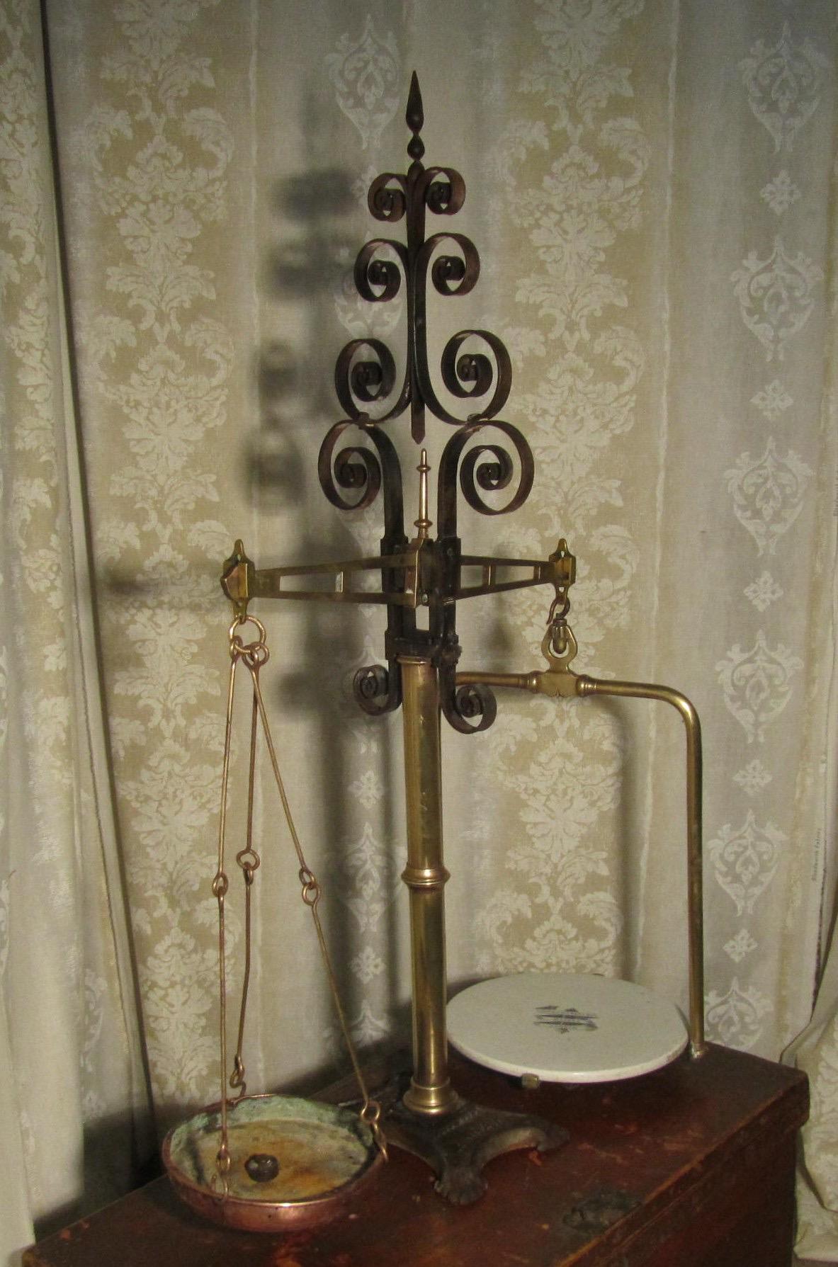 Victorian Dairy Balance Scales by  Parnall of Bristol For Sale