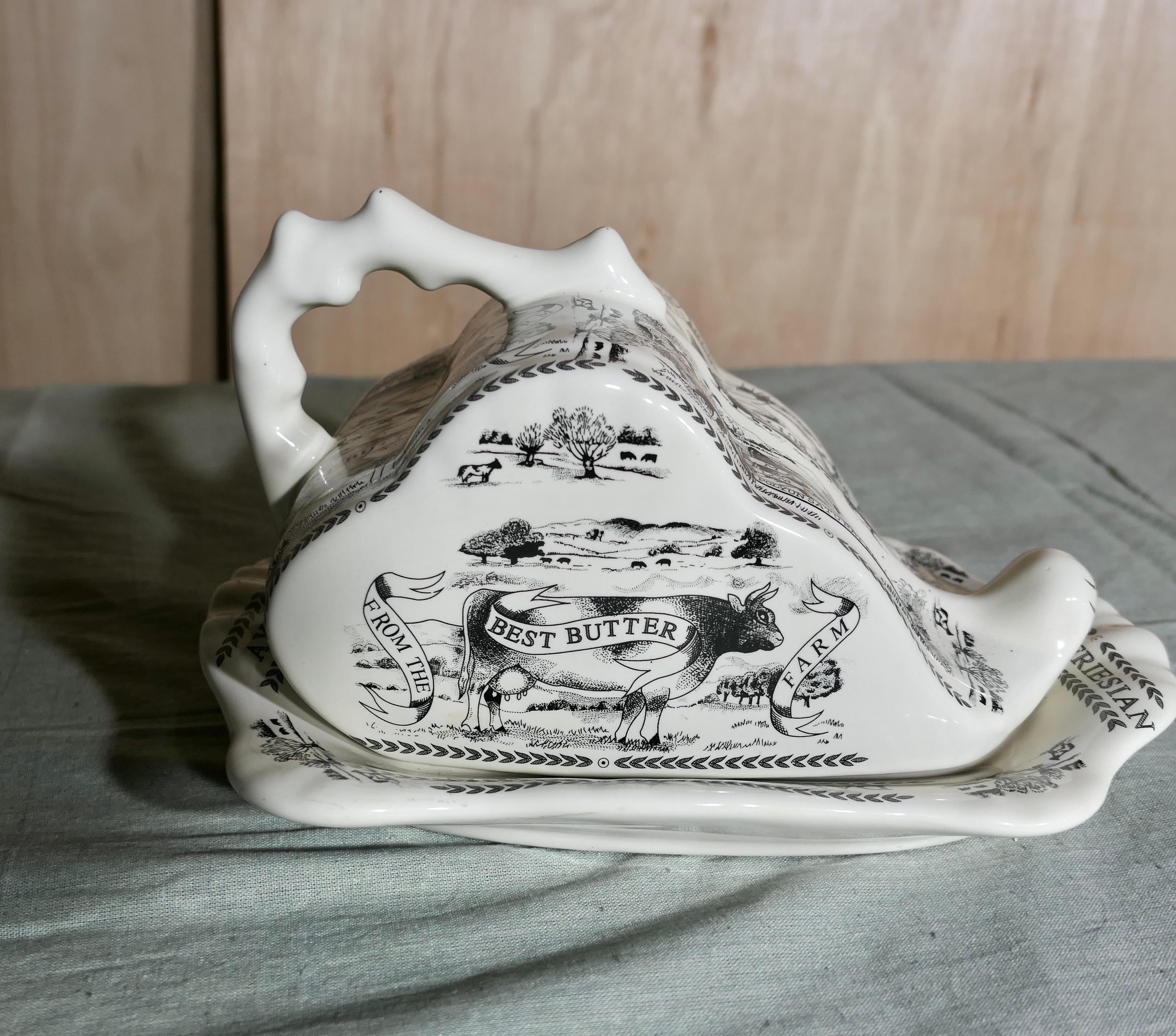 Dairy Farm Shop Style Wedge Käseschale mit Keilbezug

Eine gute, große Käseschale, dekoriert mit Angaben über das angebotene Milchprodukt
Die Schale ist in gutem Vintage-Zustand, sie ist 7