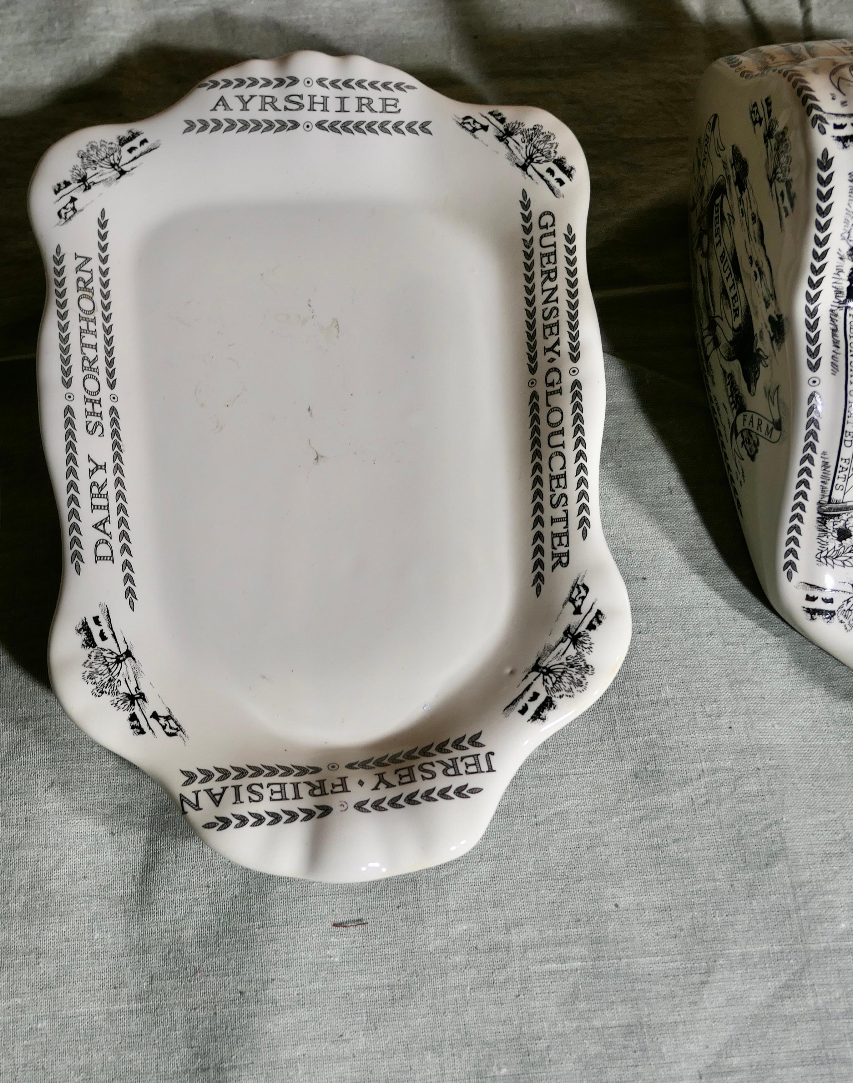 Dairy Farm Shop Style Wedge Käseschale mit Keilbezug (Töpferwaren) im Angebot