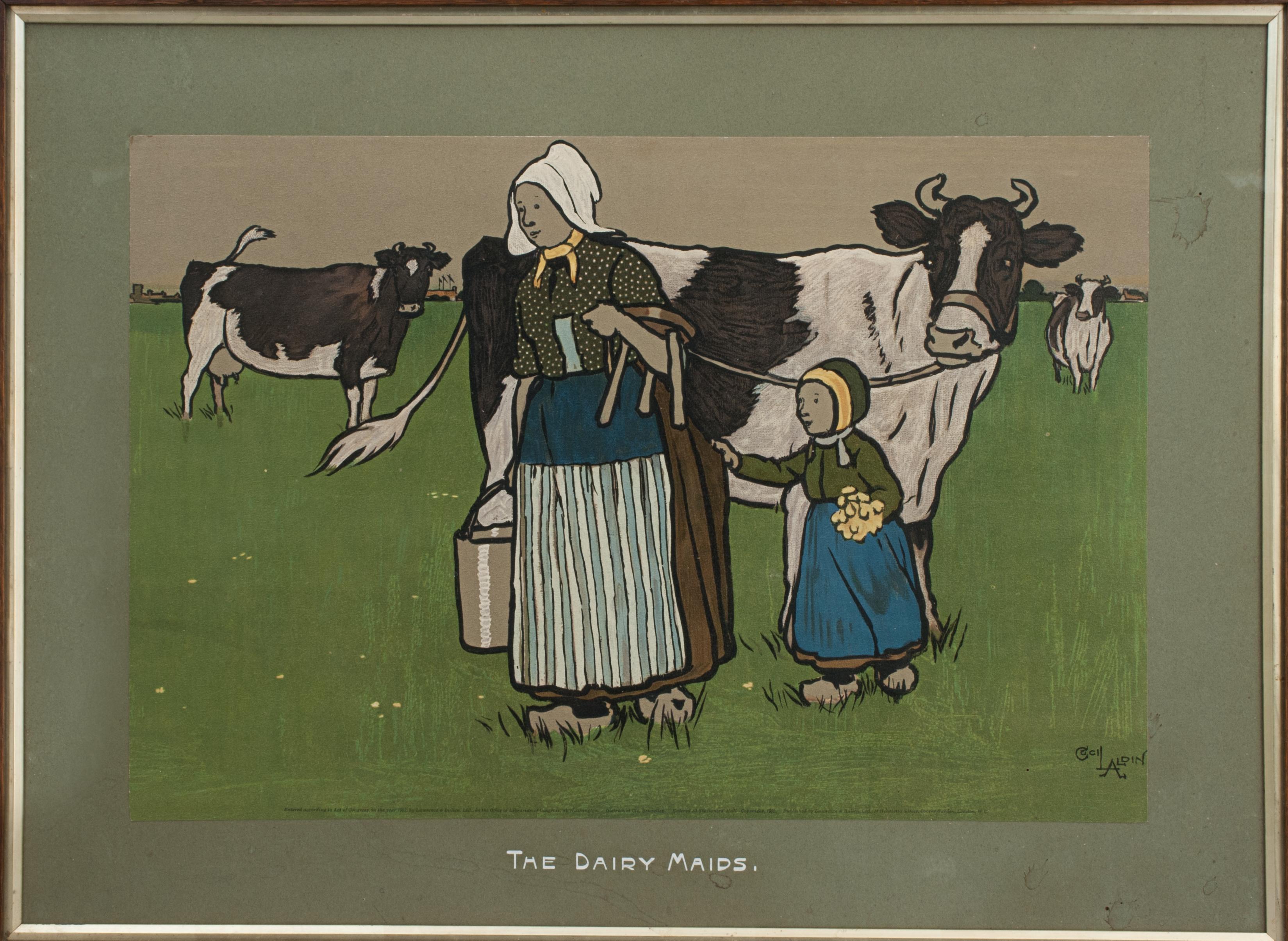 Sporting Art Dairy Maids by Cecil Aldin For Sale