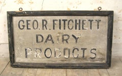 Dairy Products Trade Sign Geo Fitchett 1940s