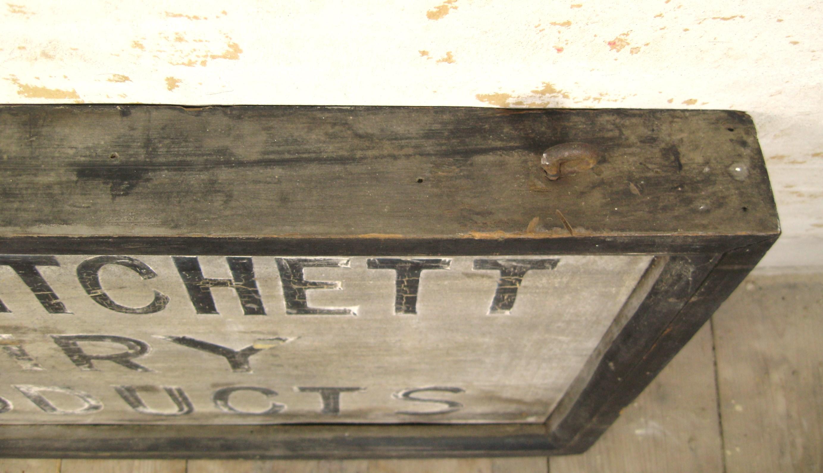 Primitive Dairy Products Trade Sign Geo Fitchett 1940s For Sale