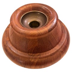 Daish Modern solid Teak Dansk Butcher Block Candle Holder by Quistgaard