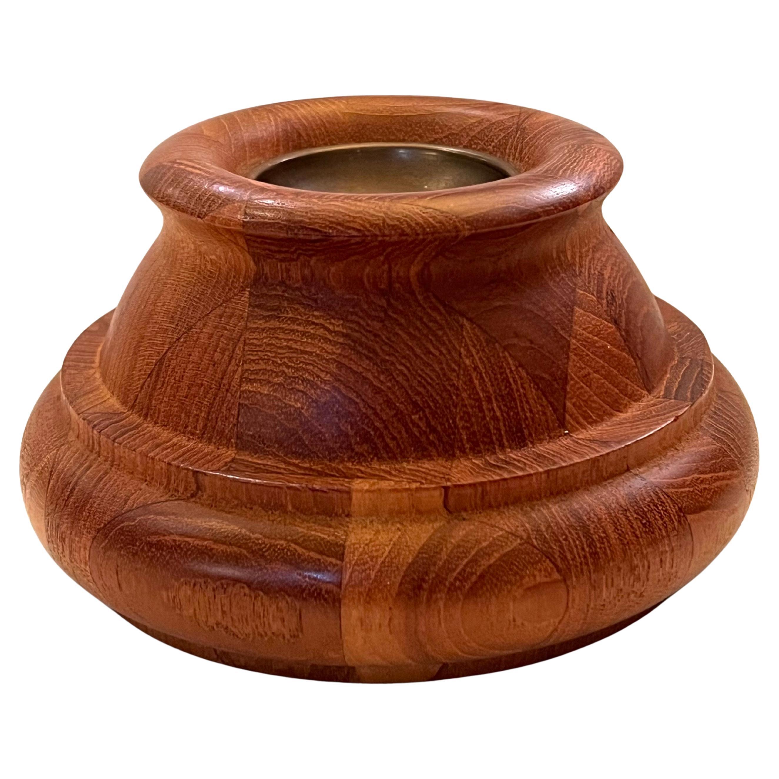 Scandinavian Modern Daish Modern solid Teak Dansk Butcher Block Candle Holder by Quistgaard For Sale