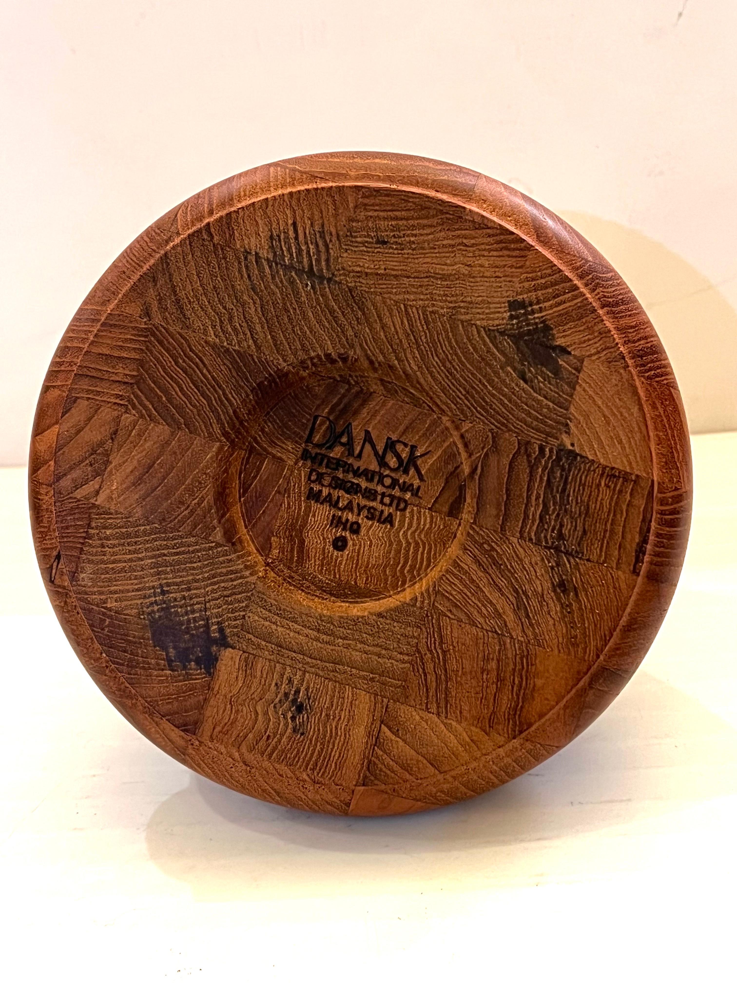 Malaysian Daish Modern solid Teak Dansk Butcher Block Candle Holder by Quistgaard For Sale