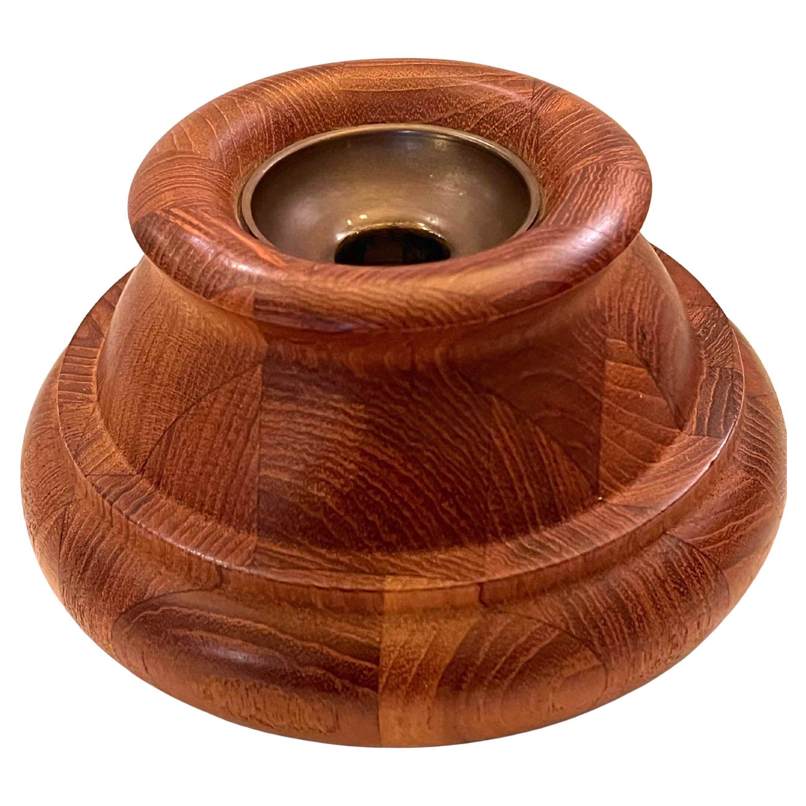 Daish Modern solid Teak Dansk Butcher Block Candle Holder by Quistgaard
