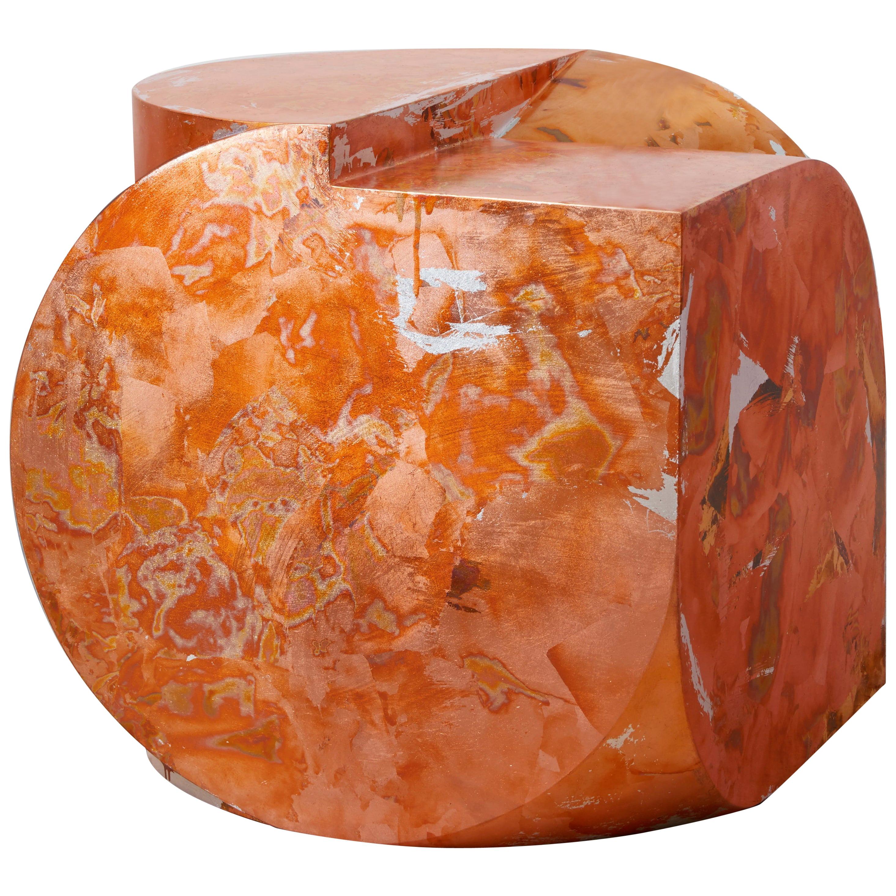 Daishi Luo, Copper Side Table or Stool, 'Monocrystal' For Sale