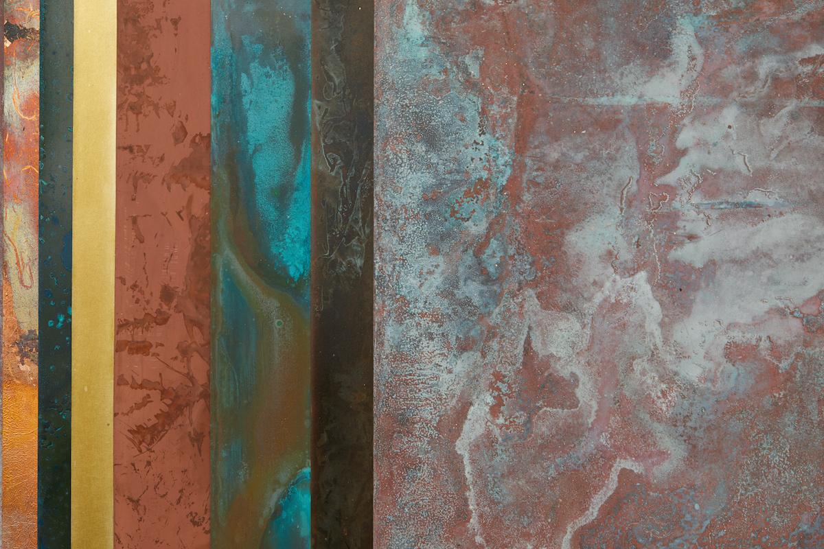 Contemporary Daishi Luo, 'New Ore 01, ' Large Scale Painting on Copper For Sale
