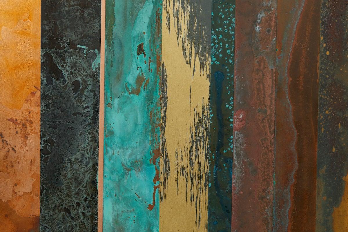 Daishi Luo, „New Ore 01“, großformatiges Gemälde auf Kupfer im Angebot 1