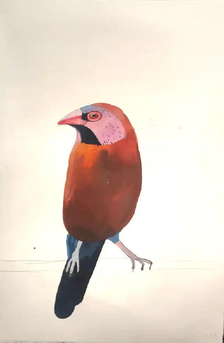 Daisy Clarke Animal Painting - Gratina, Original painting, Bird, Nature, On paper 