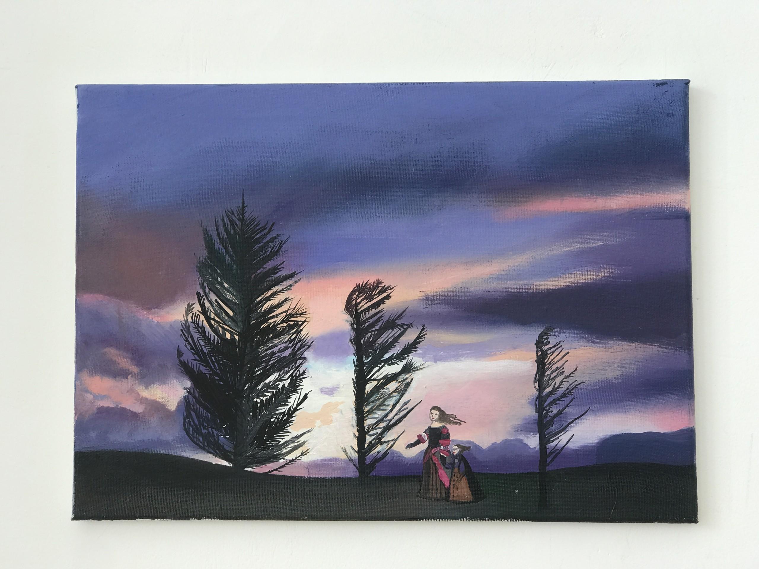 Daisy Clarke Landscape Painting - Wild is the Wind