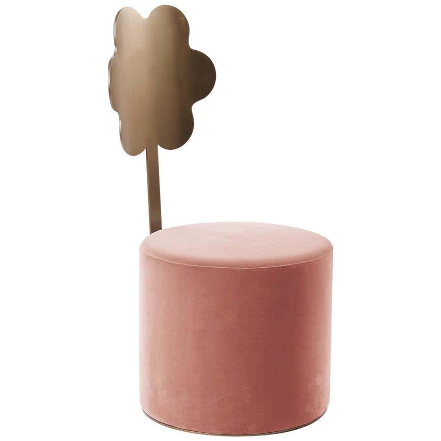 Contemporary Modern Cassete Puff in Boucle Fabric and Wood by Collector ...