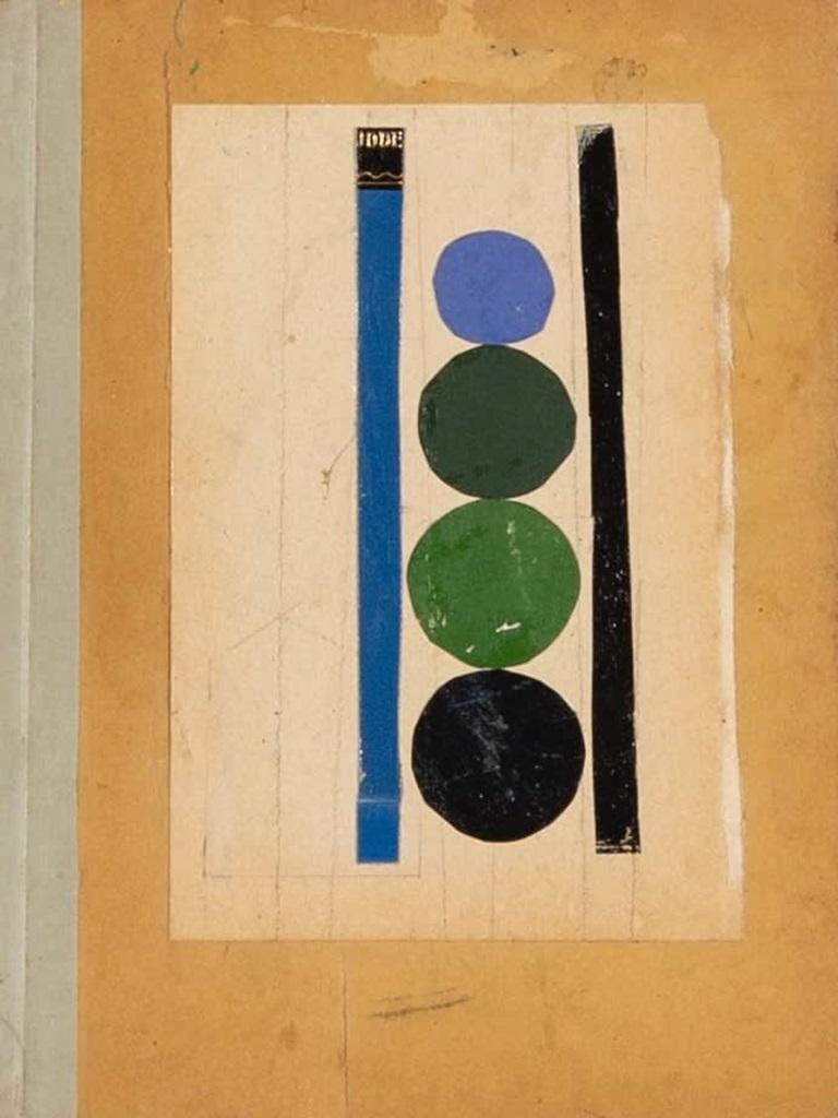 Abstract Book Cover with Ochre Painting by Daisy Cook, 2023