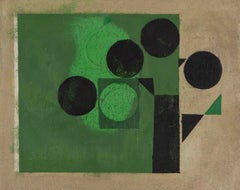Abstrakter Baum (Grün) Gemälde von Daisy Cook, 2024
