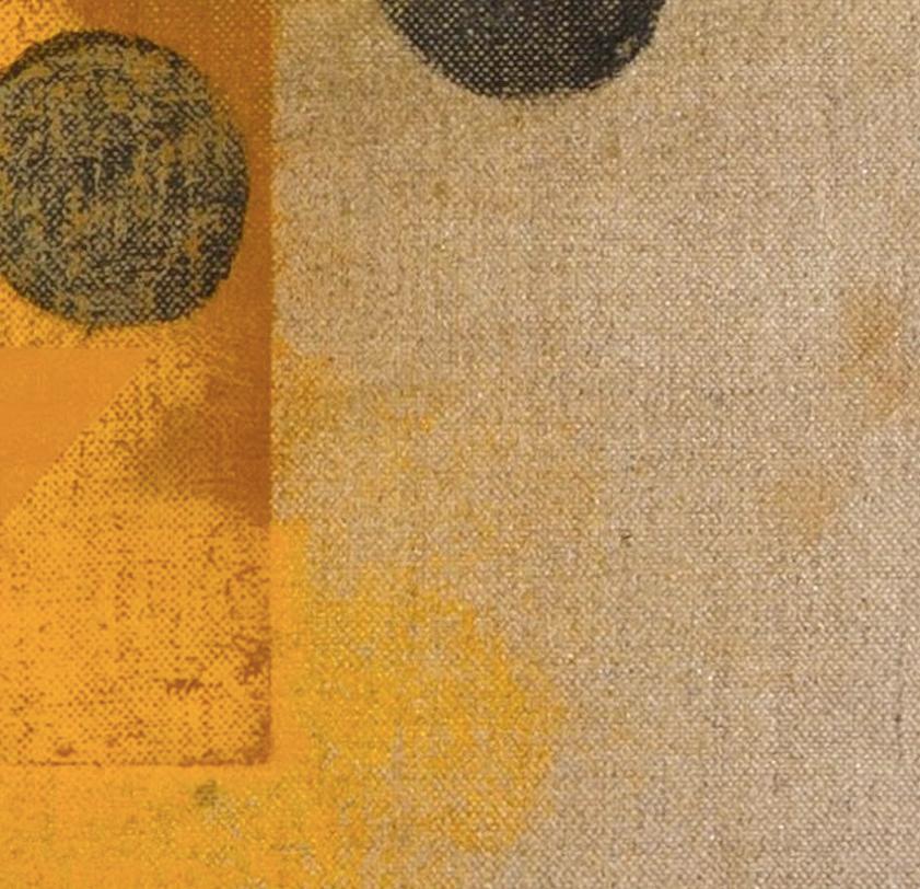 Albero astratto (giallo), 2024 - Pittura ad olio astratta e geometrica con cerchi 4