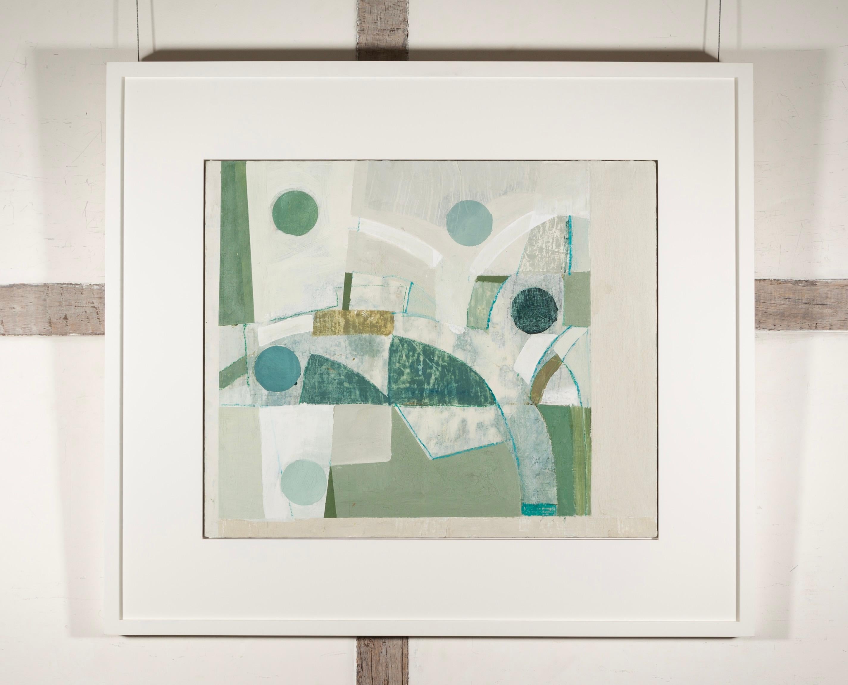 Sotto l'albero, 2024 - Pittura ad olio astratta su tavola di lino, Greene & Greene - Painting di Daisy Cook