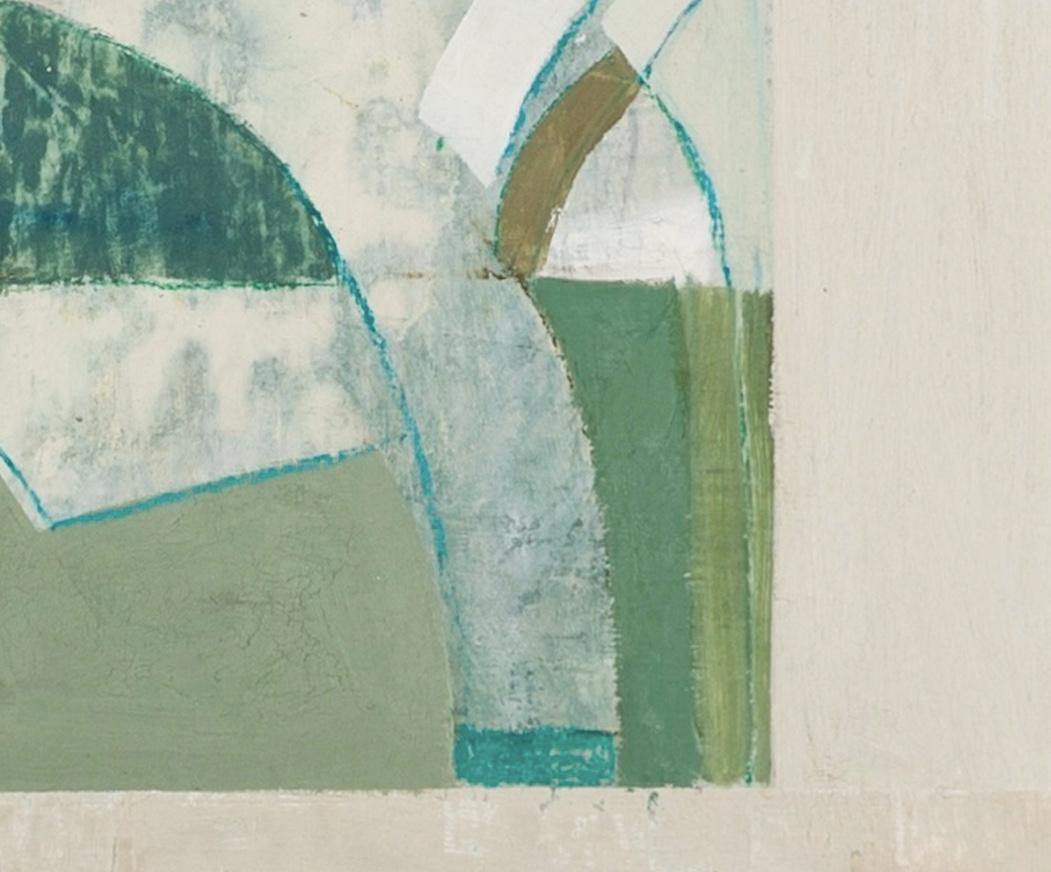 Sotto l'albero, 2024 - Pittura ad olio astratta su tavola di lino, Greene & Greene in vendita 1