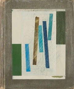Buchcover mit Streifen II, Gemälde von Daisy Cook, 2023