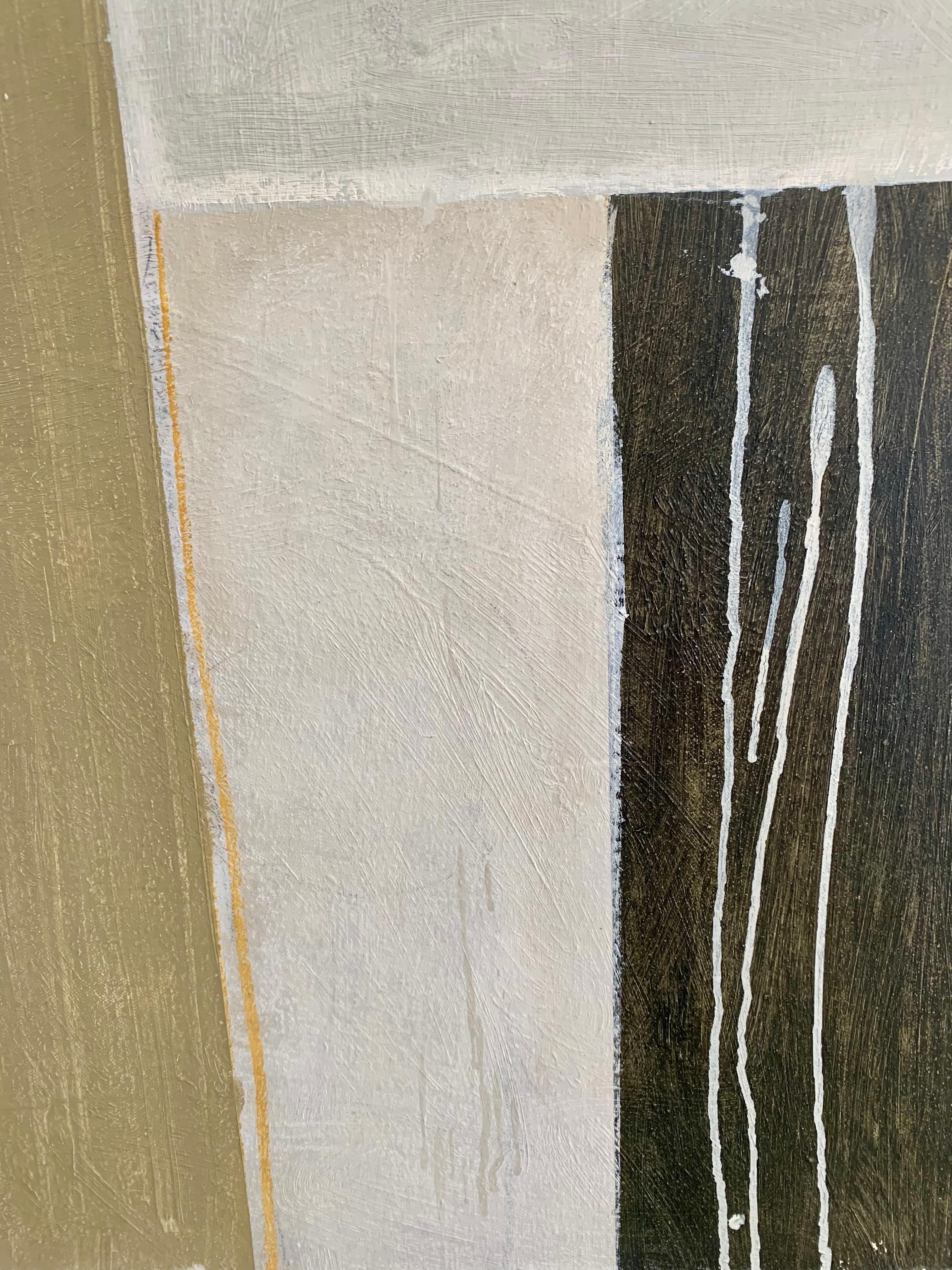 Casa con verde, pittura astratta olio su tela, 2024 2