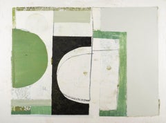 Shape of Space (Green), Oil on Canvas Painting by Daisy Cook, 2021