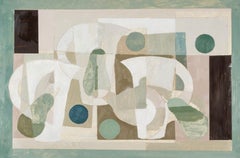 Stillleben mit Krügen und Birnen (Blaue) Gemälde von Daisy Cook, 2023