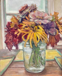 Flores de Brian, 2020, óleo sobre lienzo, bodegón floral al óleo