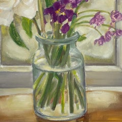 Wintry Mix, 2022, oil on canvas, floral still-life painting