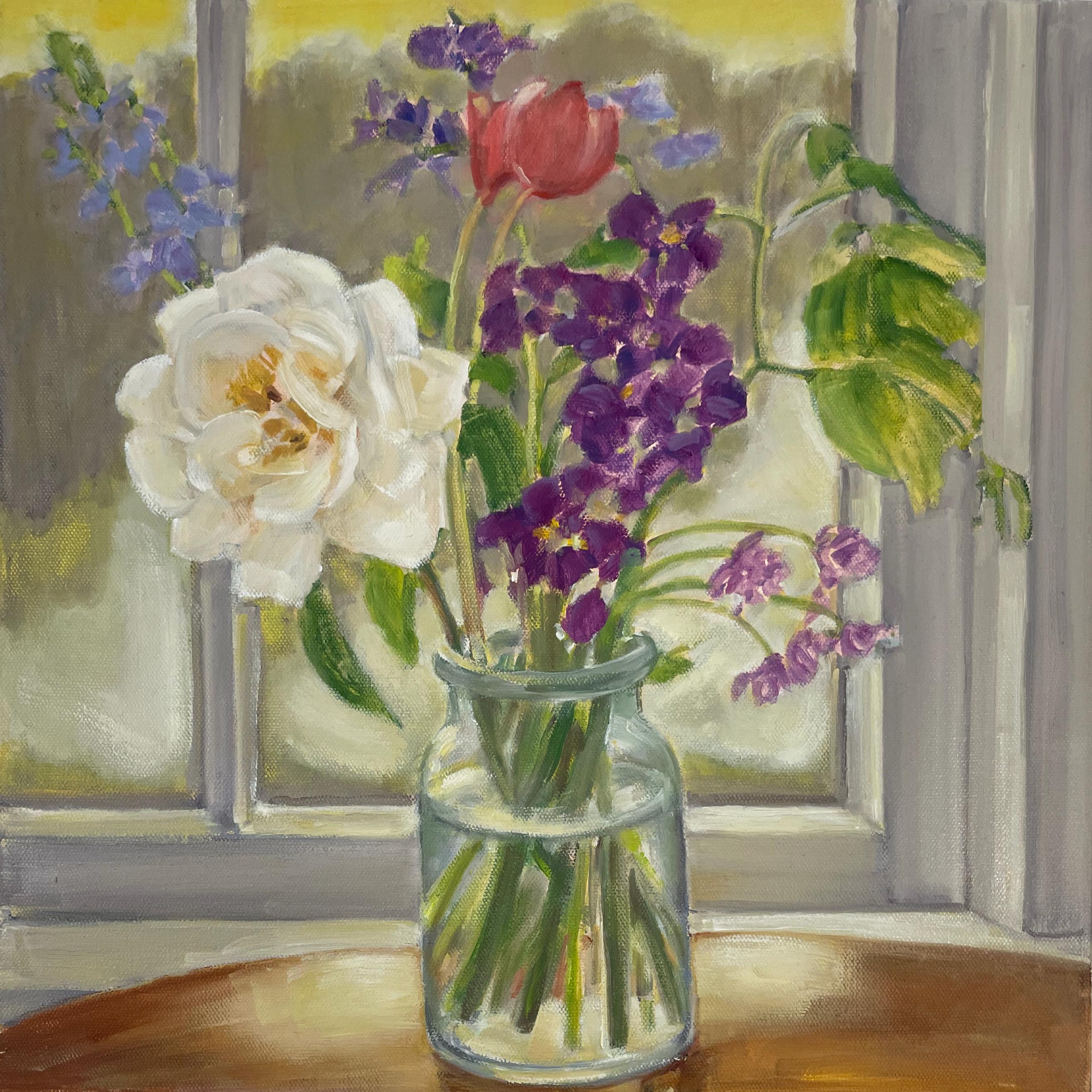 Daisy Craddock Still-Life Painting - Wintry Mix, 2022, oil on canvas, floral still-life painting