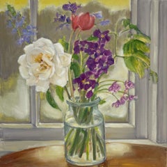 Wintry Mix, 2022, oil on canvas, floral still-life painting