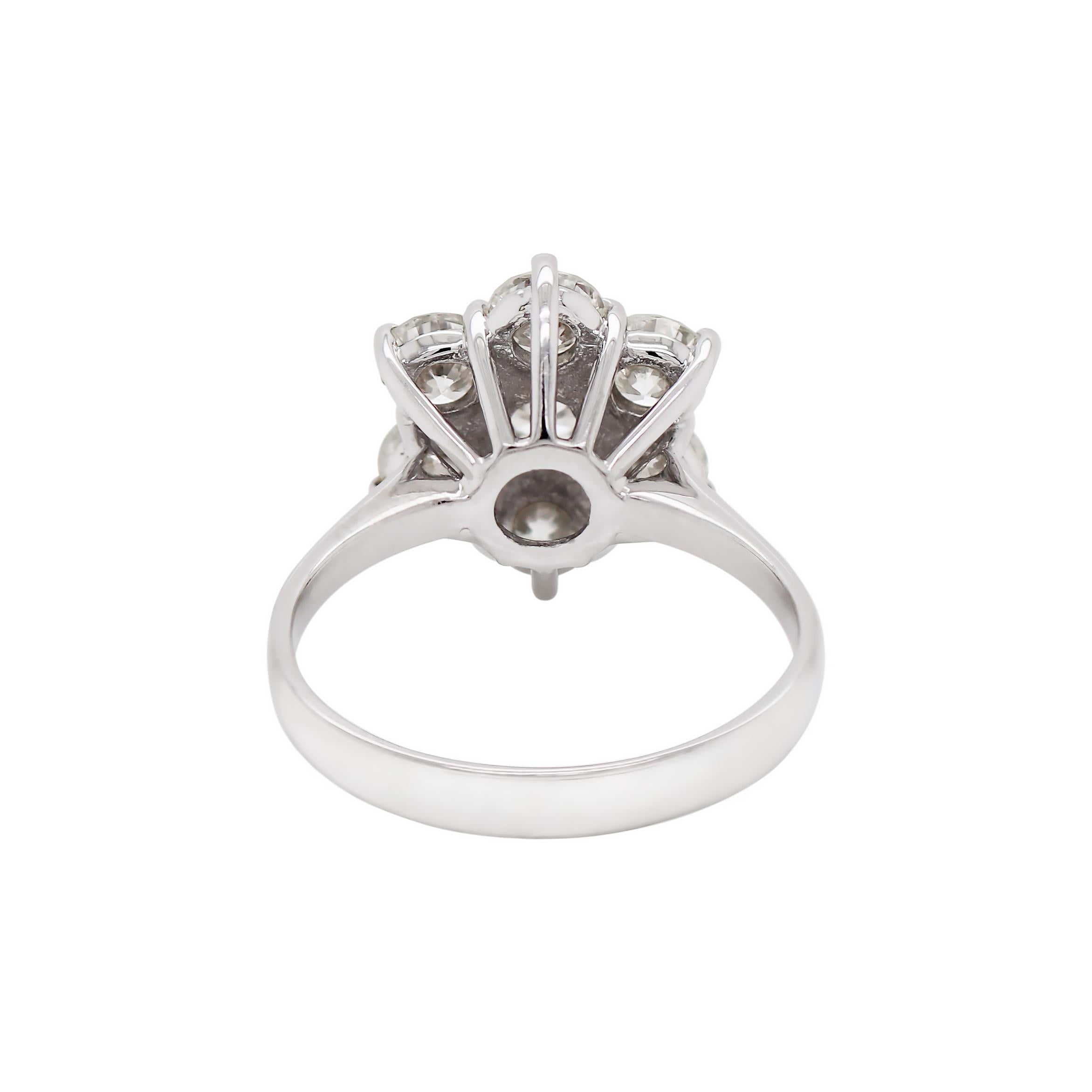 white gold daisy ring