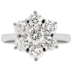 Daisy Diamond 18 Carat White Gold Cluster Ring