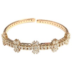 Bracelet marguerite en or rose 18 carats