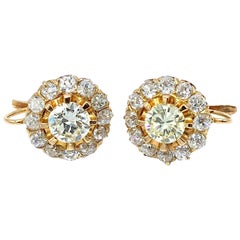 Vintage Daisy Diamond Earrings
