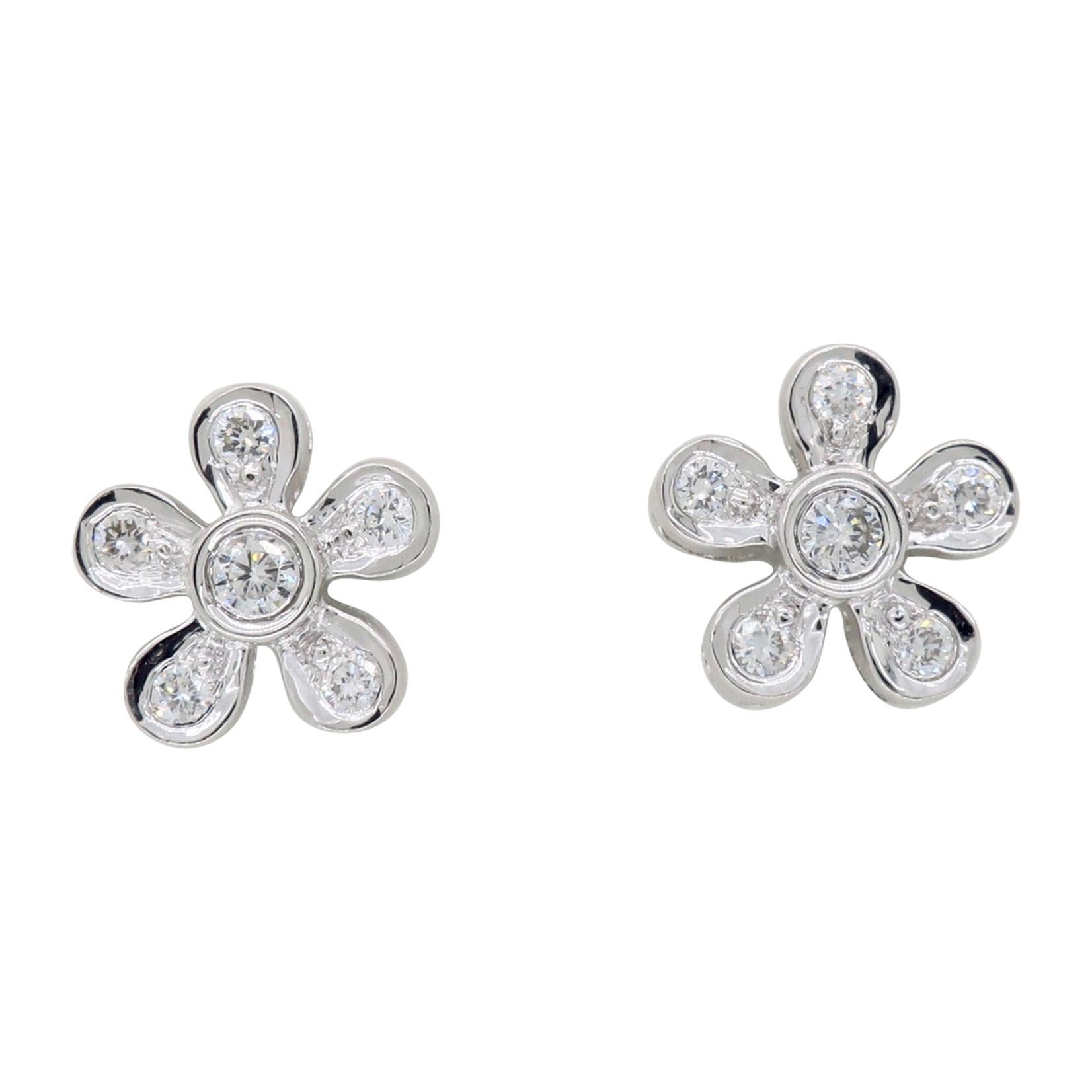Diamond Daisy Gold Holiday Earrings main image 0