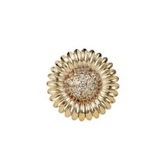 Daisy Earrings with Diamonds