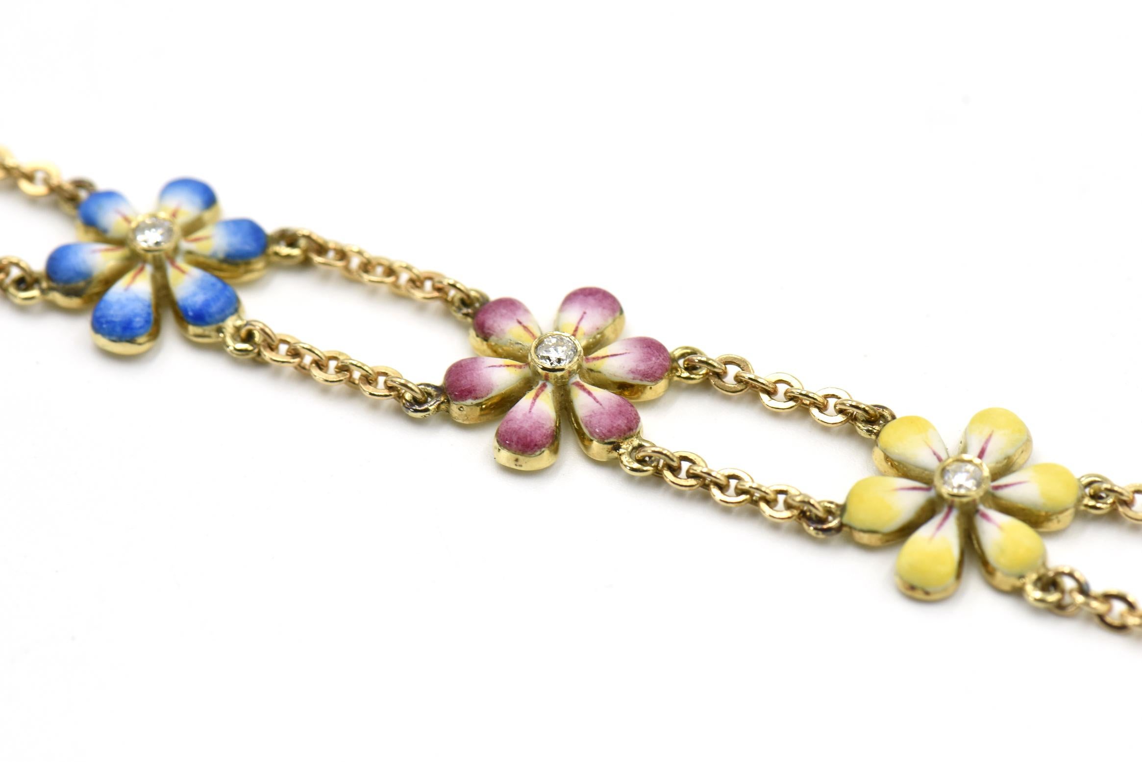 diamond daisy bracelet
