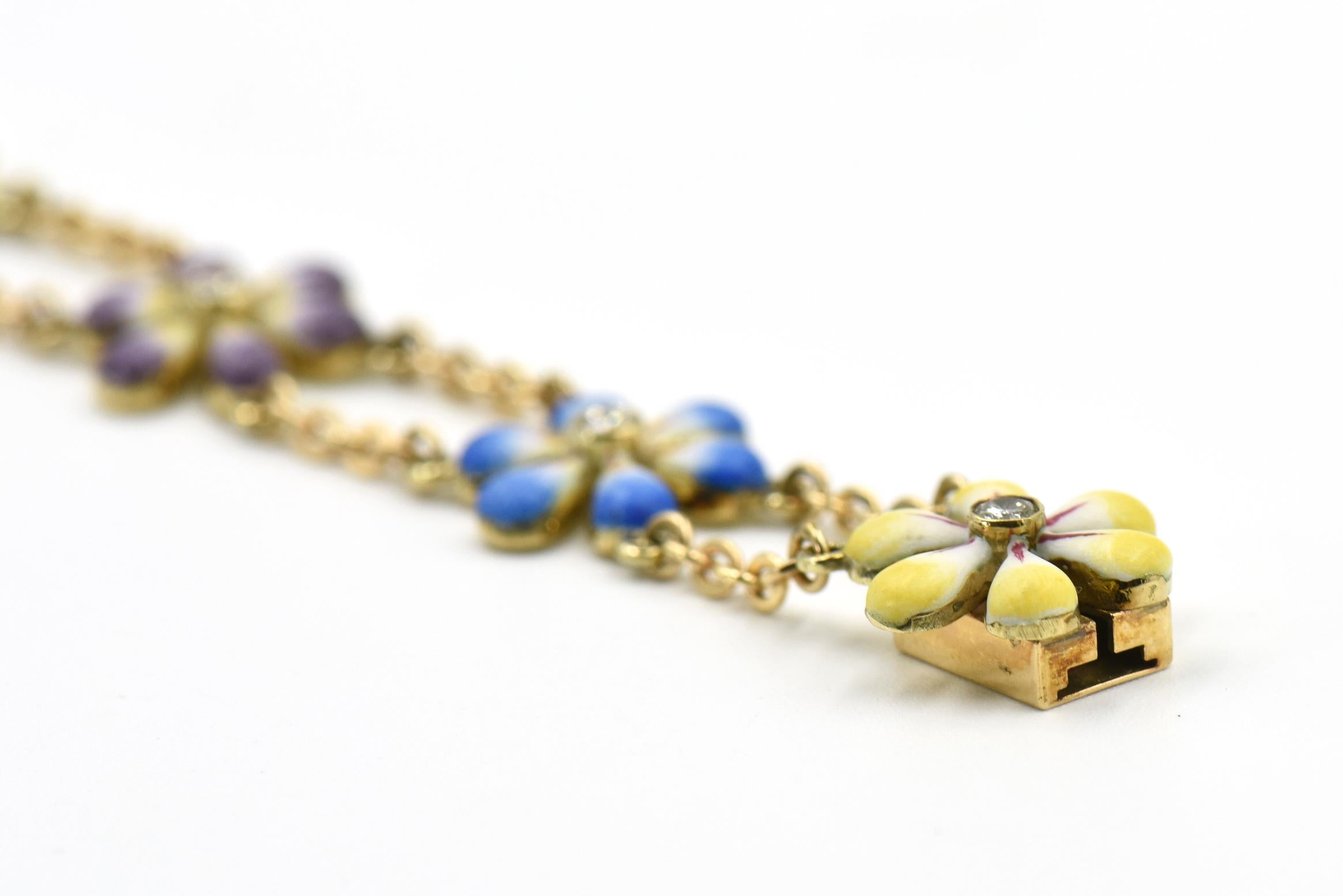 gold bracelet with flowers