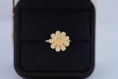 Gänseblümchenblume 14k Gold Ring